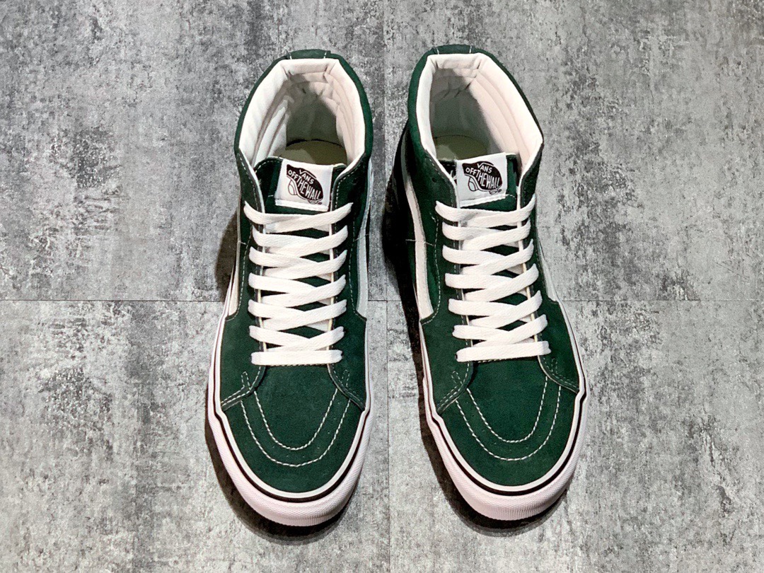 下调140 Vans SK8-Hi 经典系列 深绿色高帮