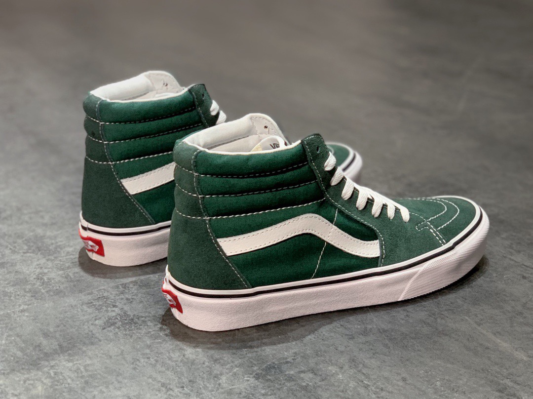 下调140 Vans SK8-Hi 经典系列 深绿色高帮