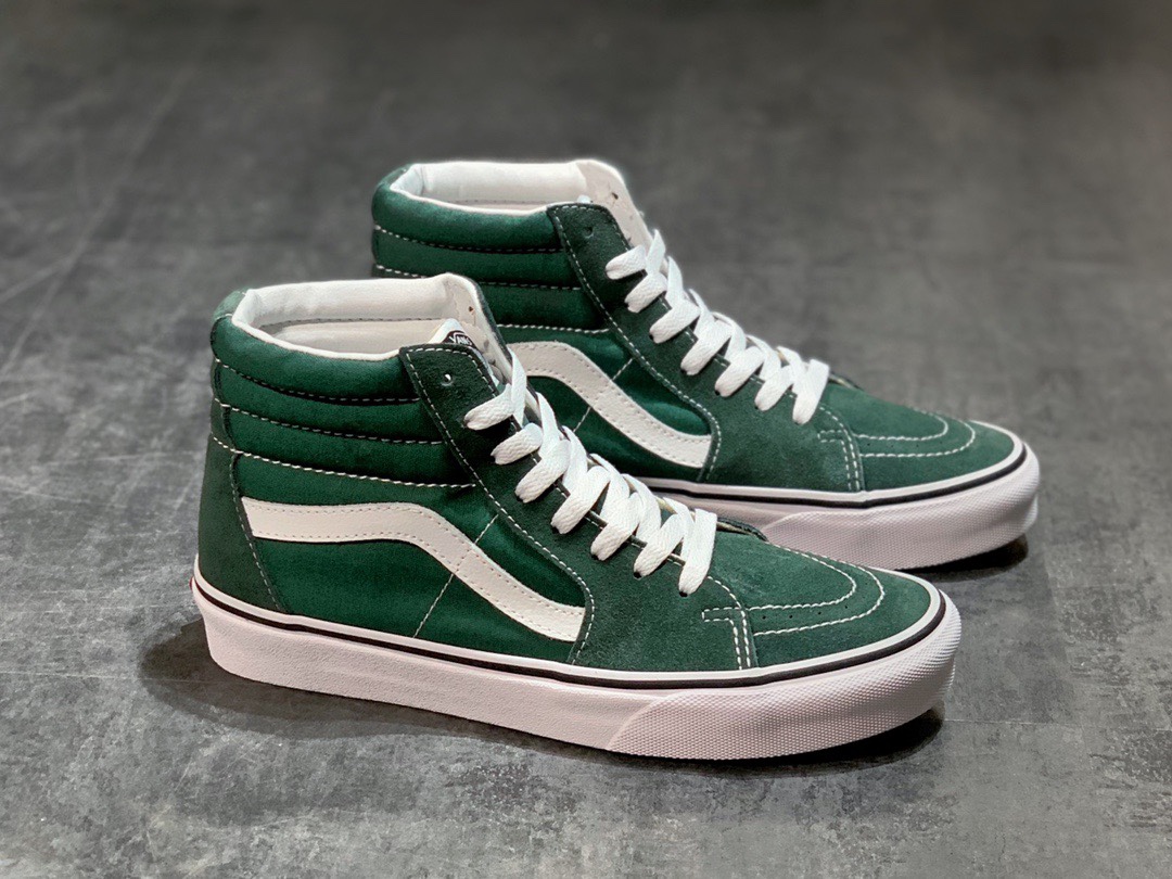 下调140 Vans SK8-Hi 经典系列 深绿色高帮