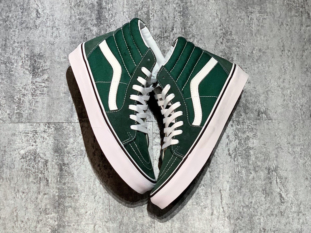 下调140 Vans SK8-Hi 经典系列 深绿色高帮