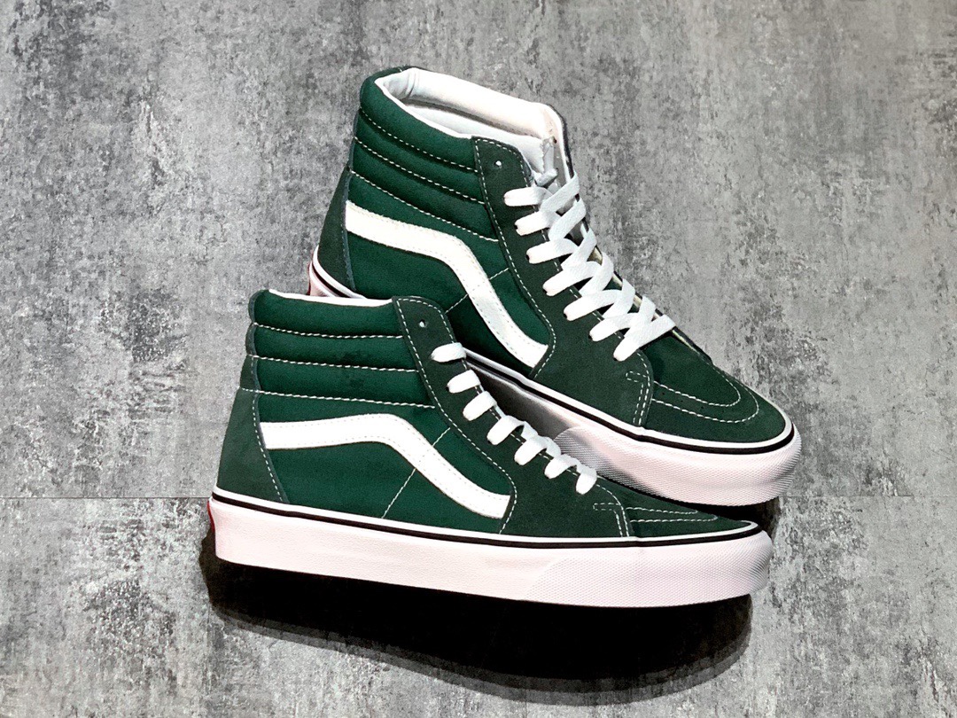 下调140 Vans SK8-Hi 经典系列 深绿色高帮