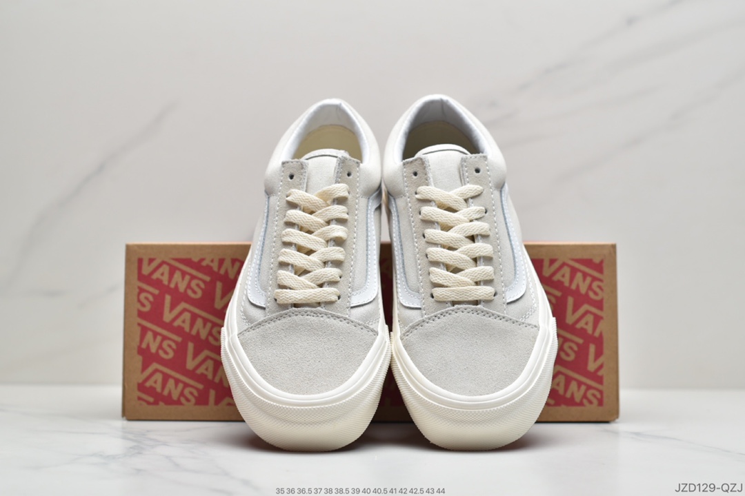 140 公司级 Vans Style 36 原盒真标 硫化工艺 磨砂真皮帆布拼接