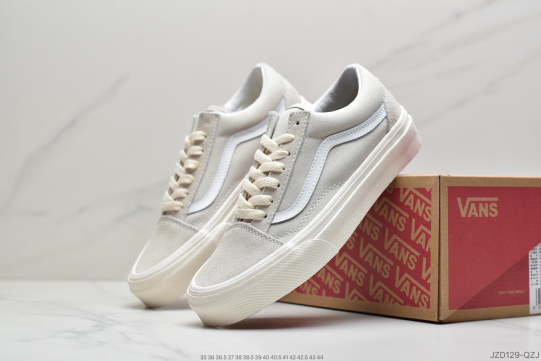 140 公司级 Vans Style 36 原盒真标 硫化工艺 磨砂真皮帆布拼接