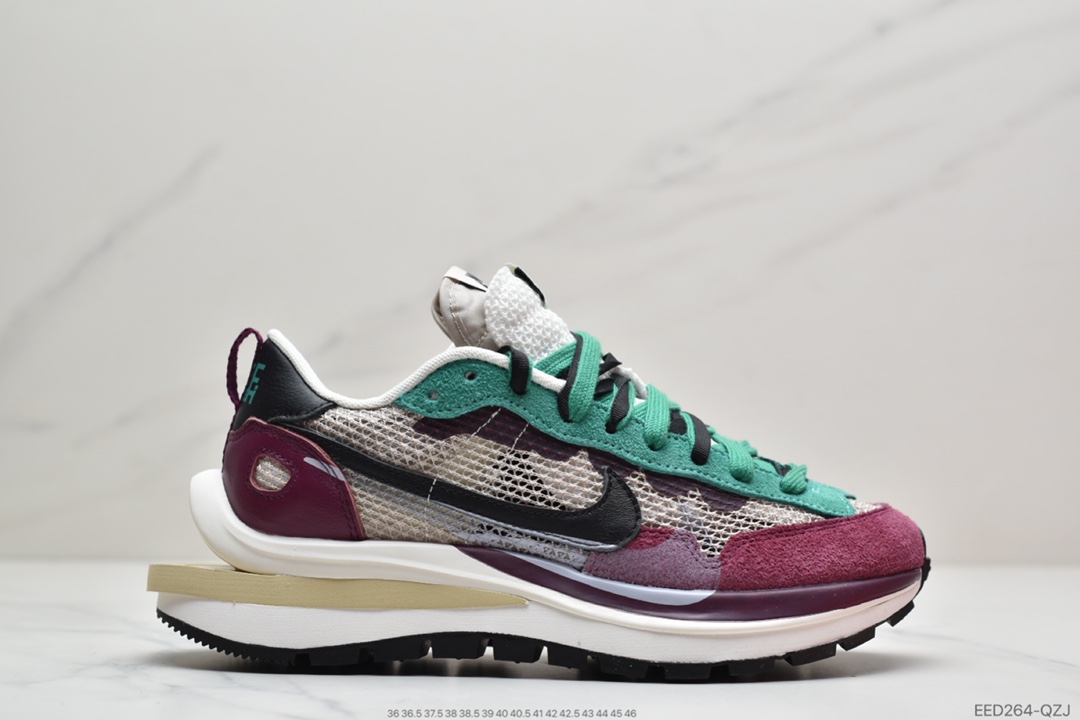 360 公司级Sacai x Nike Vaporwaffle String Villain Red 酒红纯原大厂 DD3035-200