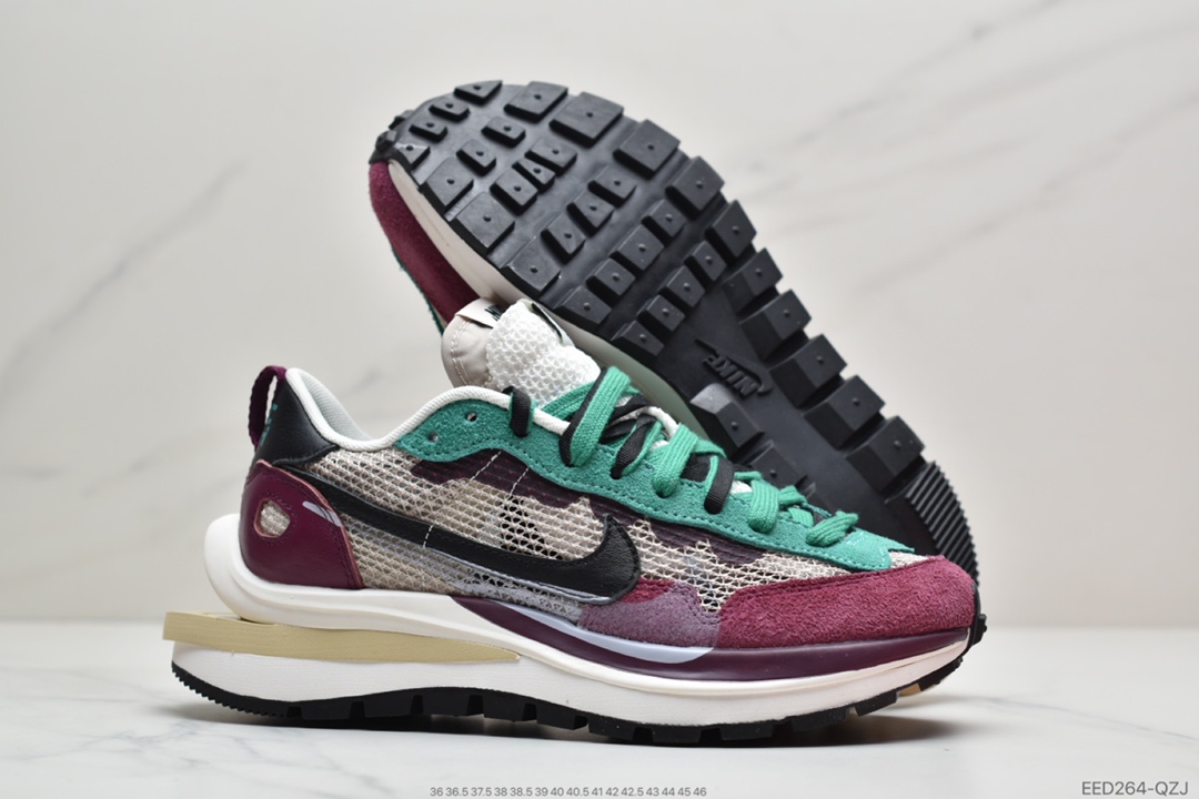360 公司级Sacai x Nike Vaporwaffle String Villain Red 酒红纯原大厂 DD3035-200
