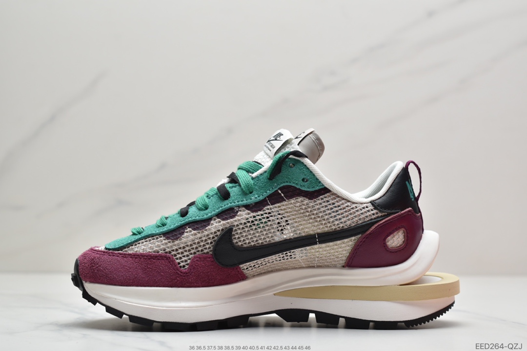 360 公司级Sacai x Nike Vaporwaffle String Villain Red 酒红纯原大厂 DD3035-200