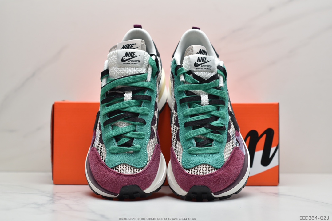 360 公司级Sacai x Nike Vaporwaffle String Villain Red 酒红纯原大厂 DD3035-200