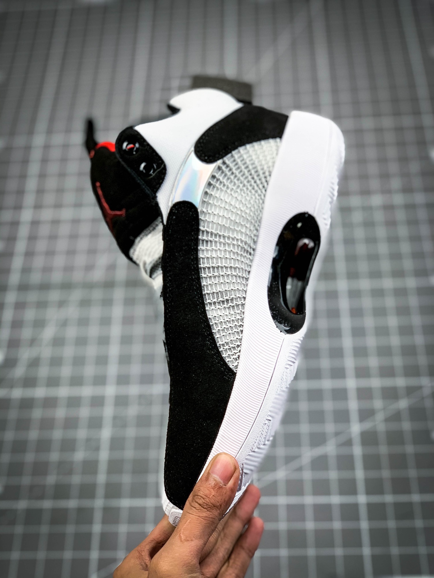 260 Nike Air Jordan XXXV SP-TP PF”DNA”AJ35代中帮镂空缓震科技休闲运动篮球鞋“黑白红”CQ4228-001