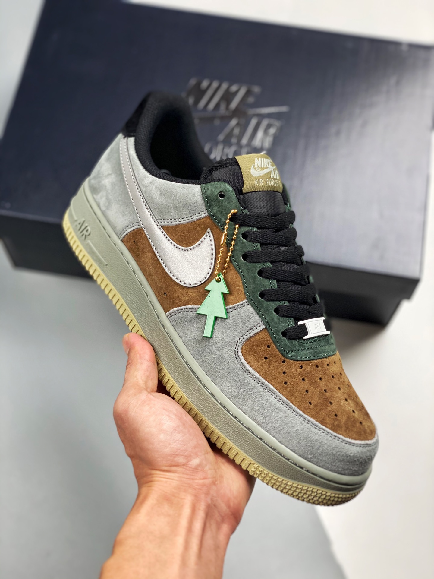 Nk Air Force 1 Low 'Christmas' 3M Navidad #molde proporcionado por el cliente, piel de cerdo importada de ocho capas, e…