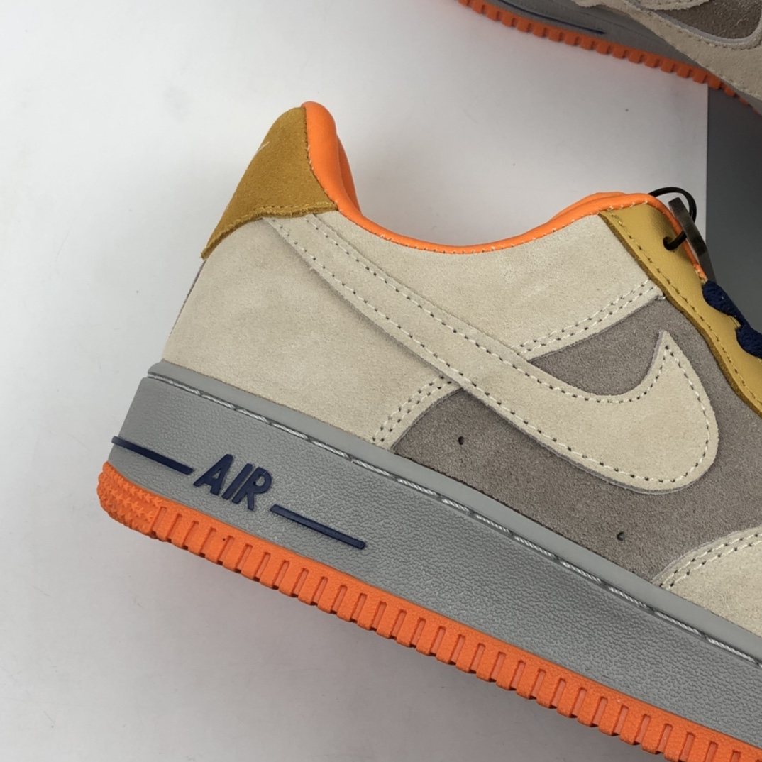 200 Nk Air Force 1  LOW'07  “灰拼橙”空军一号低帮休闲板鞋 DD7209-105