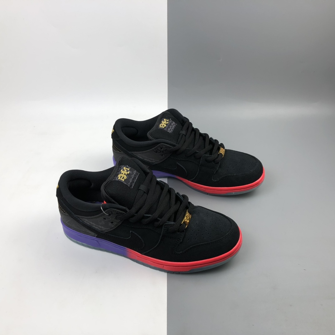280 Nk Dunk Low Premium SB BHM 扣篮系列复古低帮休闲运动滑板板鞋 黑人月彩虹 504750-001