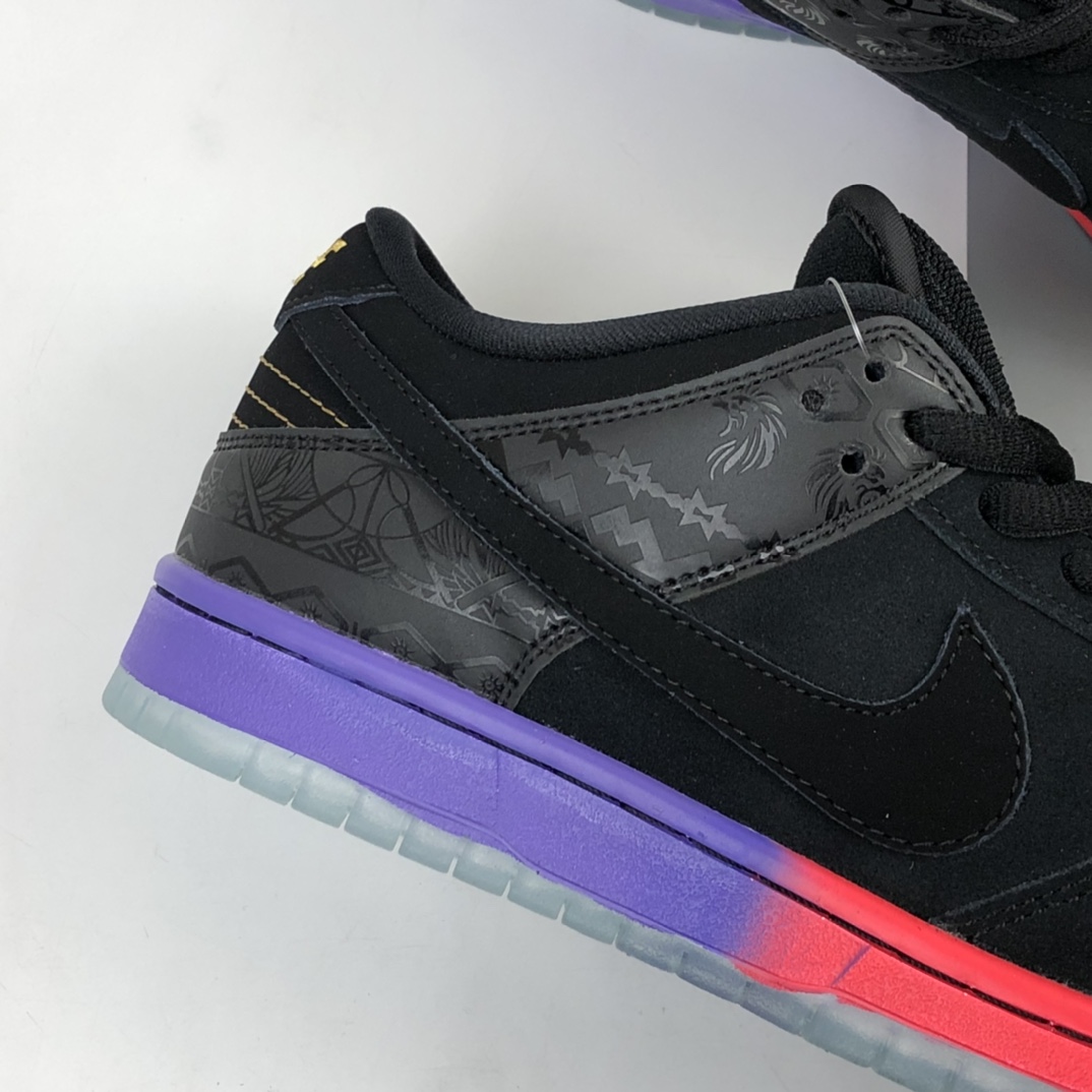280 Nk Dunk Low Premium SB BHM 扣篮系列复古低帮休闲运动滑板板鞋 黑人月彩虹 504750-001
