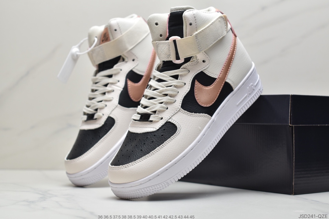 200 公司级耐克Nk Air Force 1 High 奶茶配色 米黑 空军一号高帮百搭休闲运动板鞋DB5080-100