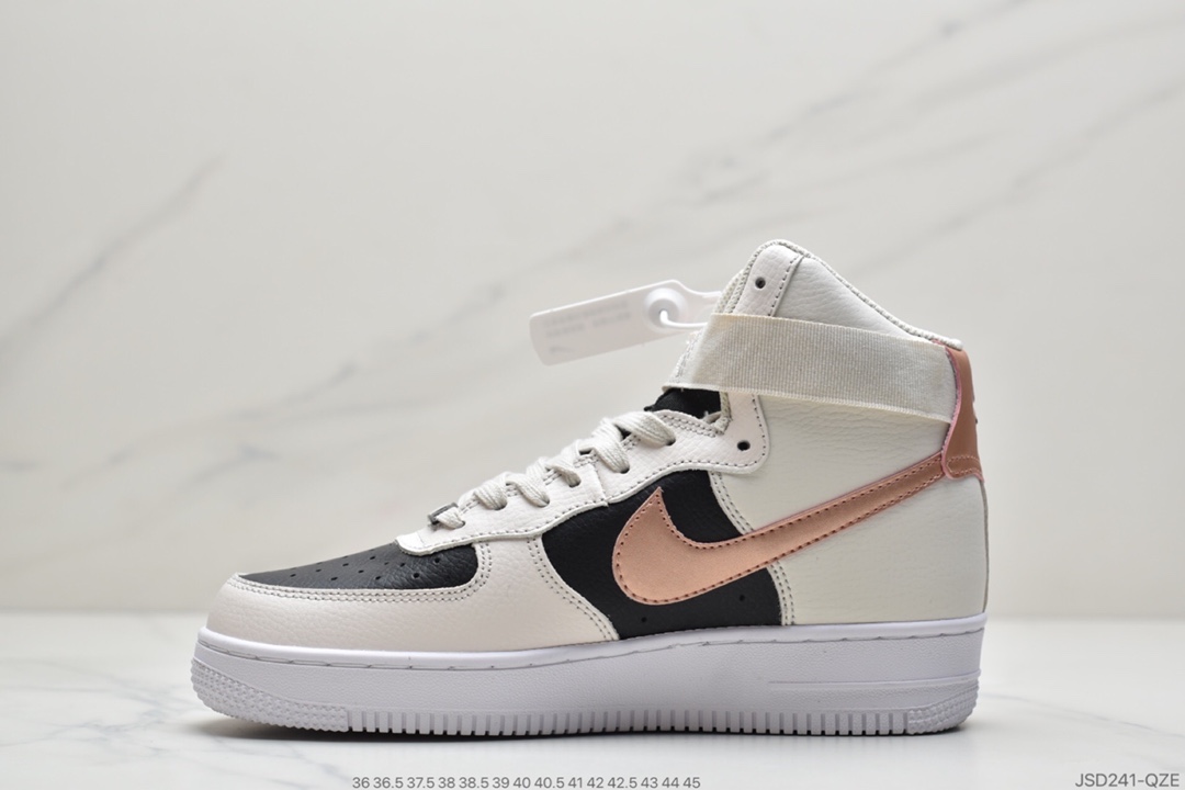 200 公司级耐克Nk Air Force 1 High 奶茶配色 米黑 空军一号高帮百搭休闲运动板鞋DB5080-100