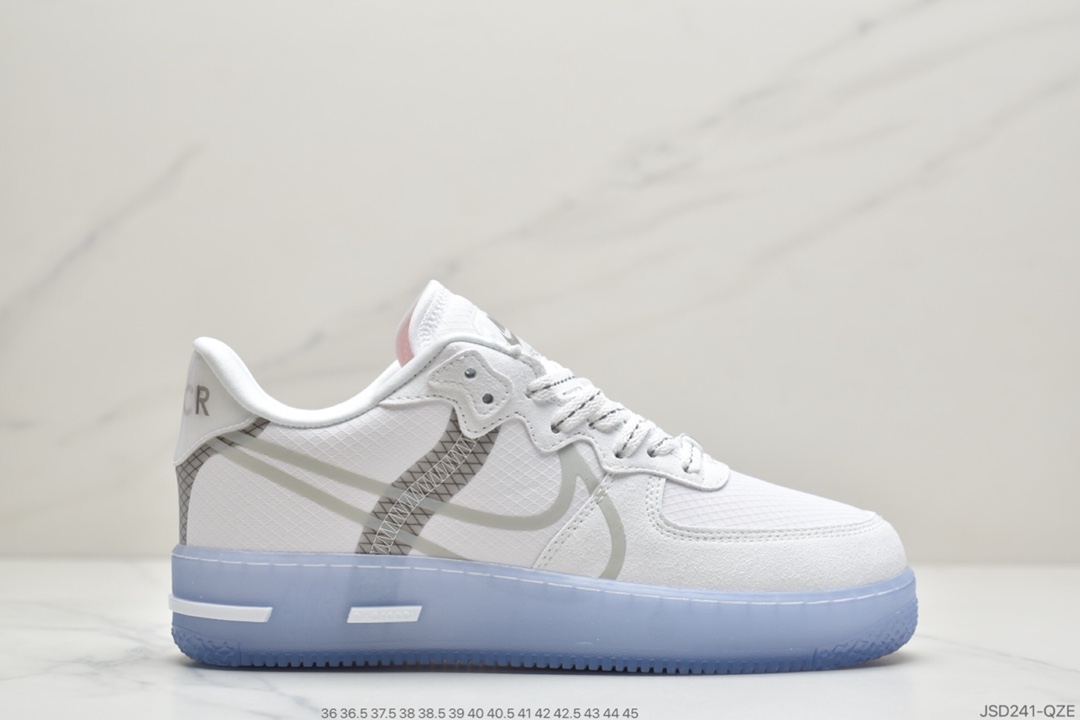 200 公司级Air Force 1 React QS Light Bone 冰块解析冰蓝空军一号 CQ8879-100