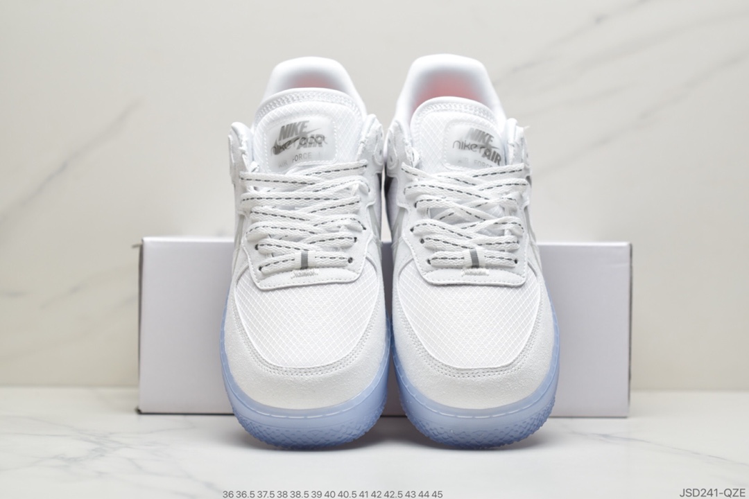 200 公司级Air Force 1 React QS Light Bone 冰块解析冰蓝空军一号 CQ8879-100