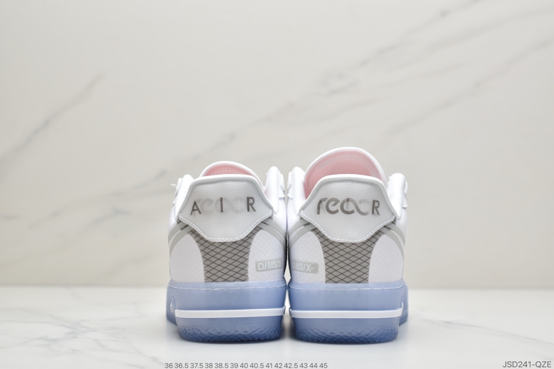 200 公司级Air Force 1 React QS Light Bone 冰块解析冰蓝空军一号 CQ8879-100