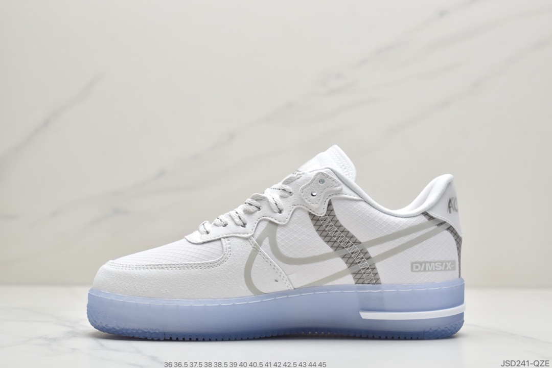 200 公司级Air Force 1 React QS Light Bone 冰块解析冰蓝空军一号 CQ8879-100