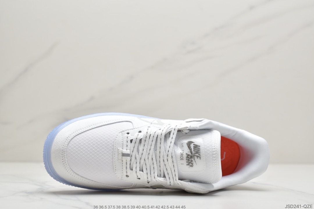 200 公司级Air Force 1 React QS Light Bone 冰块解析冰蓝空军一号 CQ8879-100