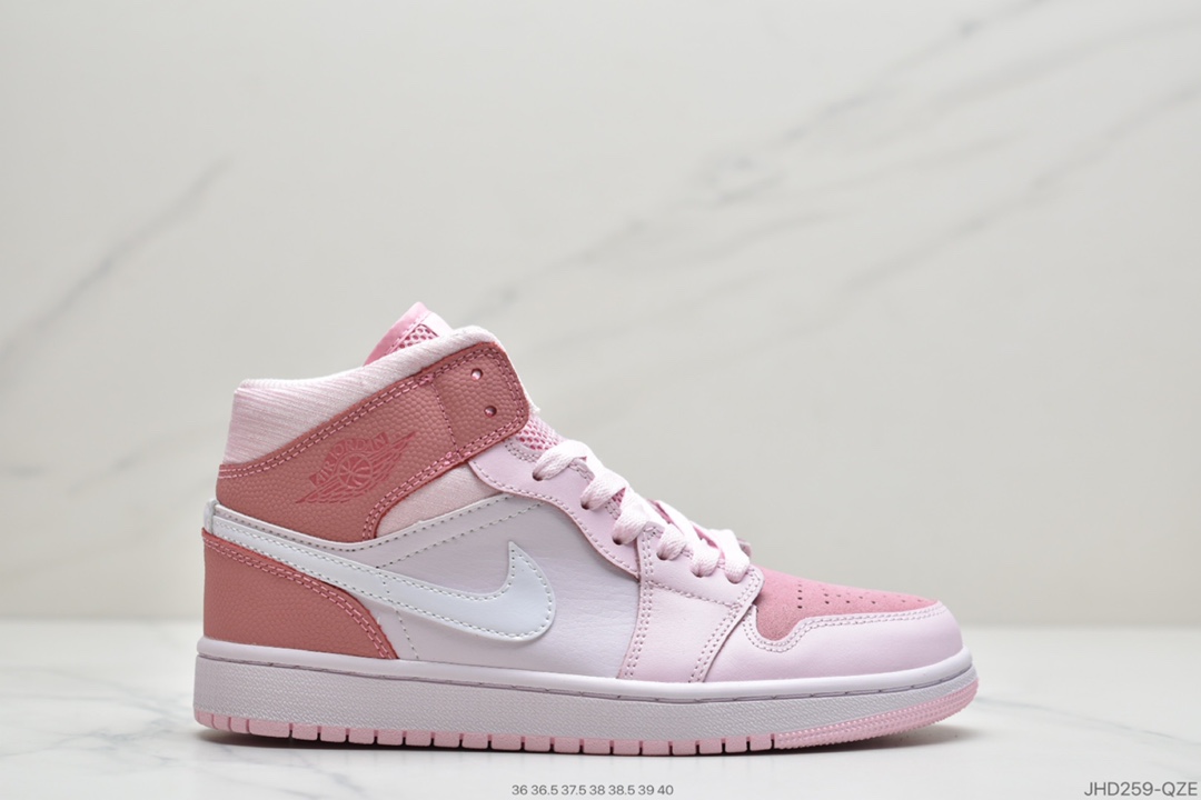 190 公司级Air Jordan 1 Mid” Digital Pink 樱花粉 CW5379-600