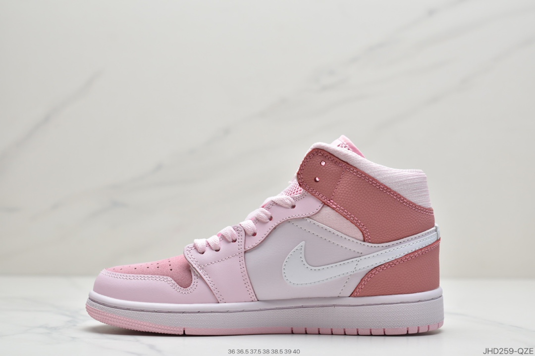 190 公司级Air Jordan 1 Mid” Digital Pink 樱花粉 CW5379-600