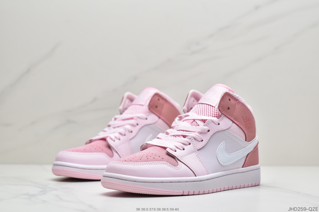 190 公司级Air Jordan 1 Mid” Digital Pink 樱花粉 CW5379-600