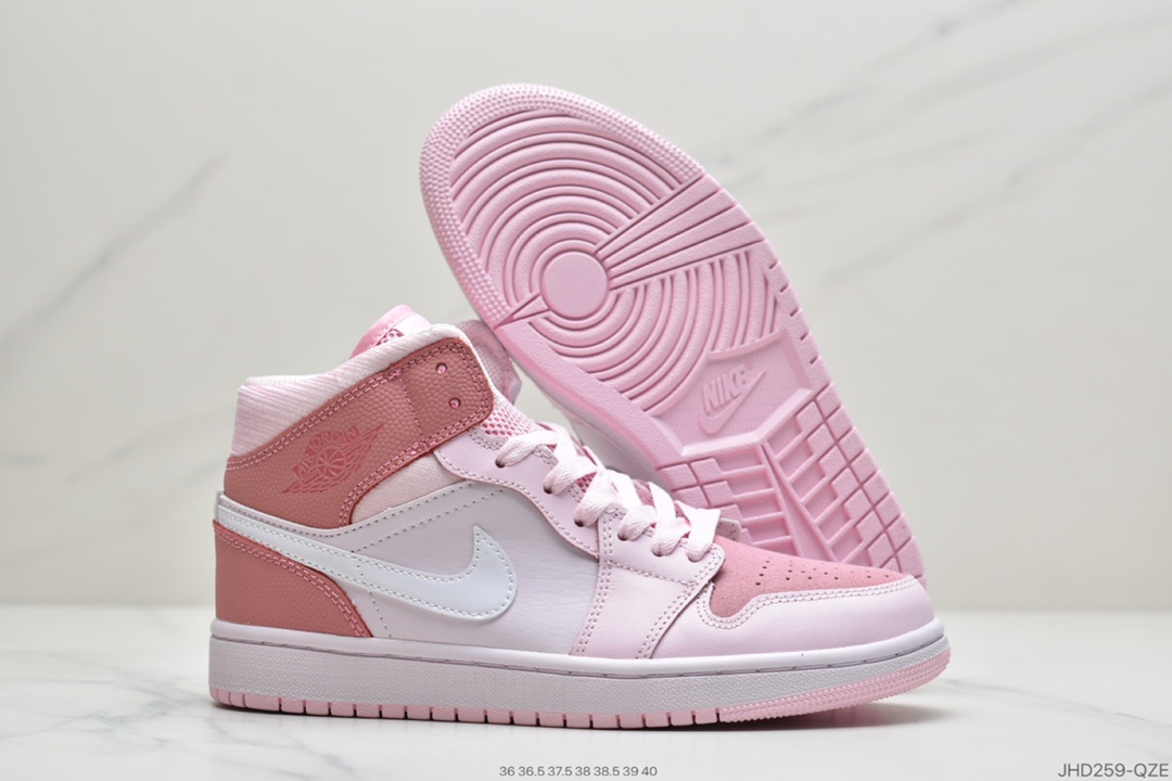 190 公司级Air Jordan 1 Mid” Digital Pink 樱花粉 CW5379-600
