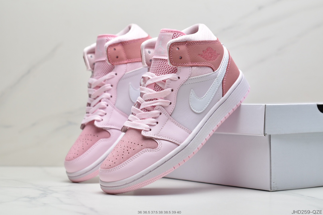 190 公司级Air Jordan 1 Mid” Digital Pink 樱花粉 CW5379-600