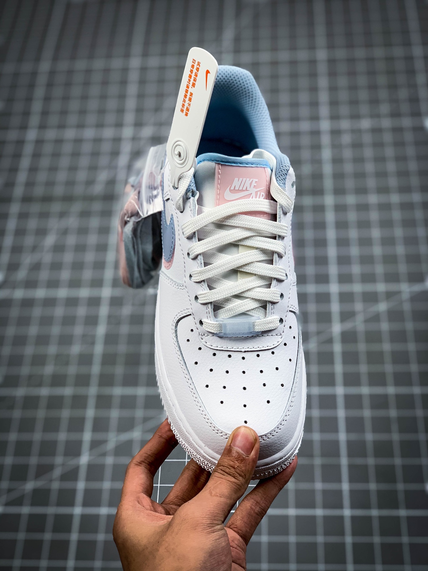 200 Air Force1 Low White pink blue 双勾蓝粉空军一号低帮 CW1574-100