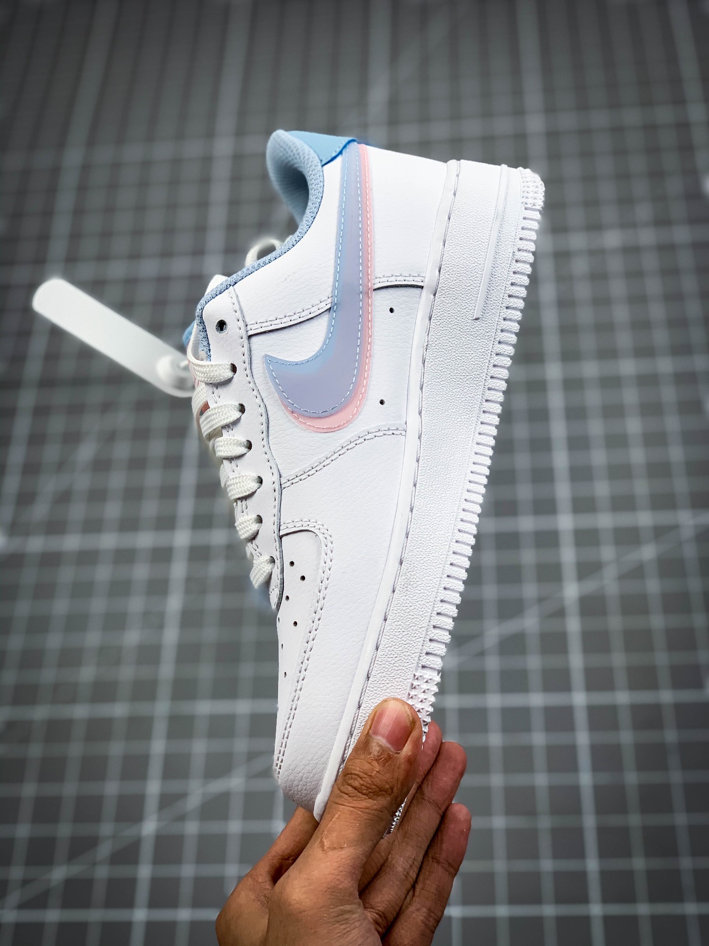 200 Air Force1 Low White pink blue 双勾蓝粉空军一号低帮 CW1574-100