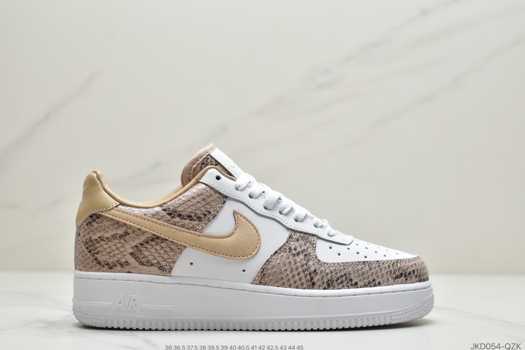 160 公司级耐克 Nike Air Force 1 Premium ”Red Bark” “狂野蛇纹拼接”BQ4424-148