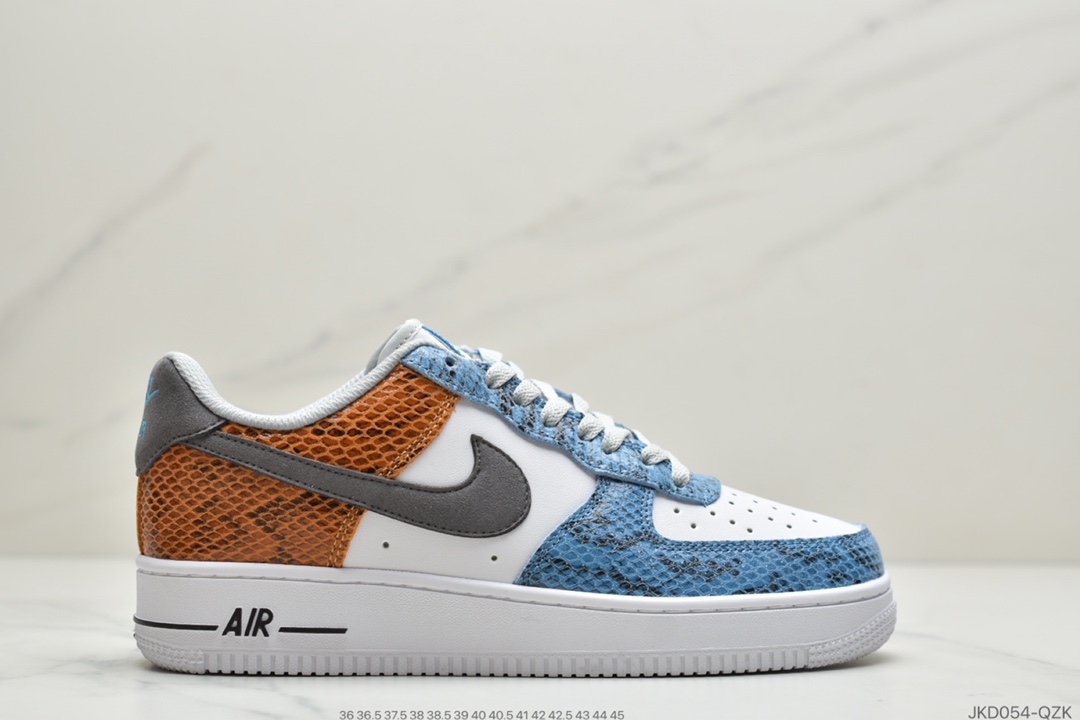 160 公司级耐克 Nike Air Force 1 Premium ”Red Bark” “狂野蛇纹拼接”BQ4424-148