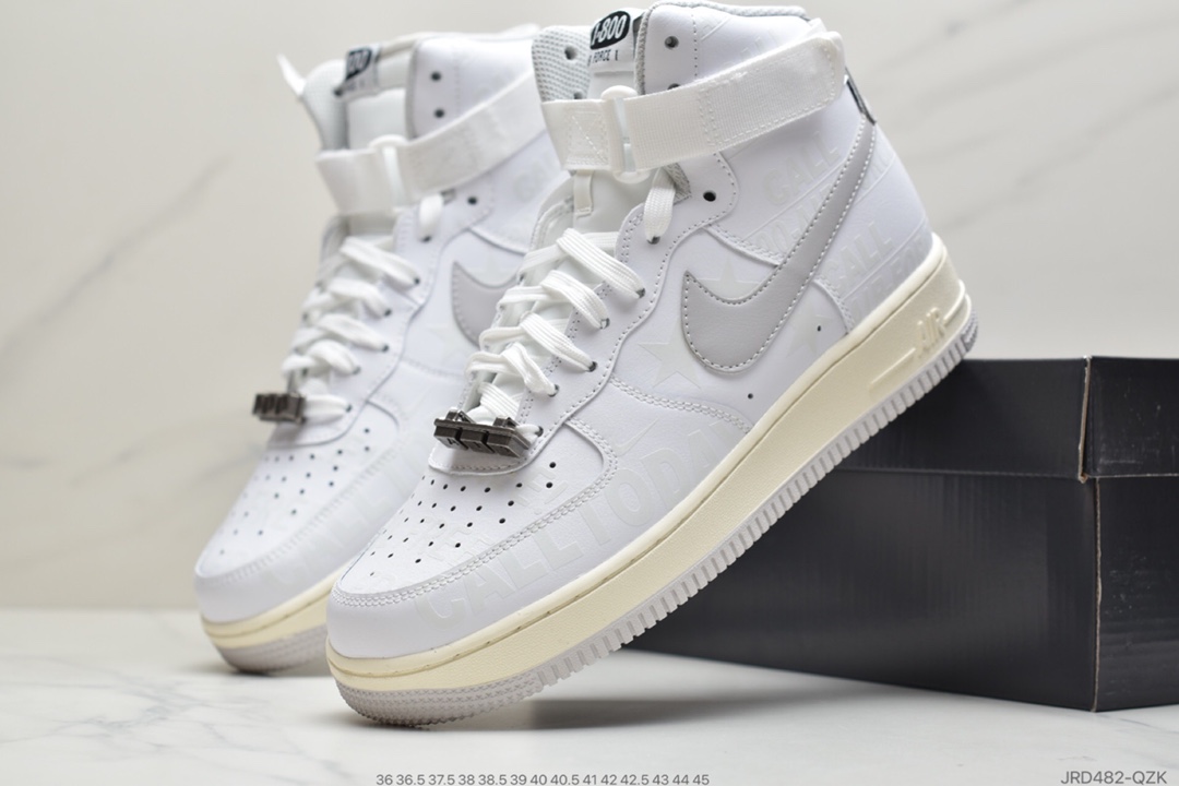 210 公司级耐克Nike Air Force 1 '07 Premium ”Toll Free”白色高帮 CU1414-100