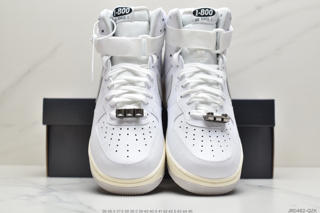 210 公司级耐克Nike Air Force 1 '07 Premium ”Toll Free”白色高帮 CU1414-100