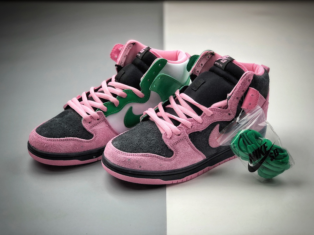 260  耐克SB 反转黑粉 Nike SB Dunk High Pro”Invert Celtics”扣篮系列高帮休闲运动滑板板鞋CU7349-001