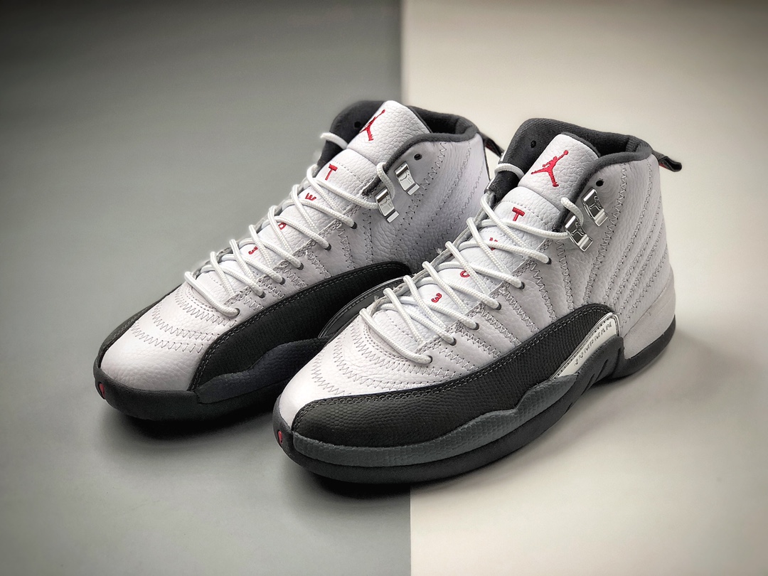 480  纯原版本Air Jordan 12“Dark Grey” 白灰银扣 AJ12 乔丹12代130690-160