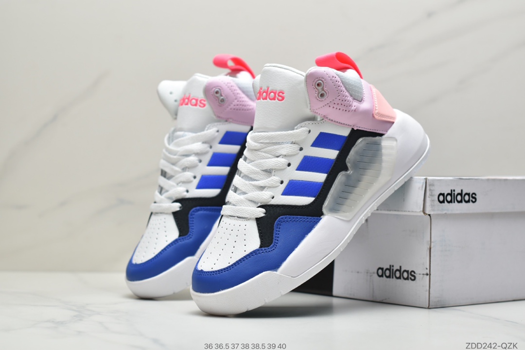 220 公司级阿迪达斯Adidas neo PLAY9TIS 2.0 高帮耐磨休闲百搭运动板鞋FX9613