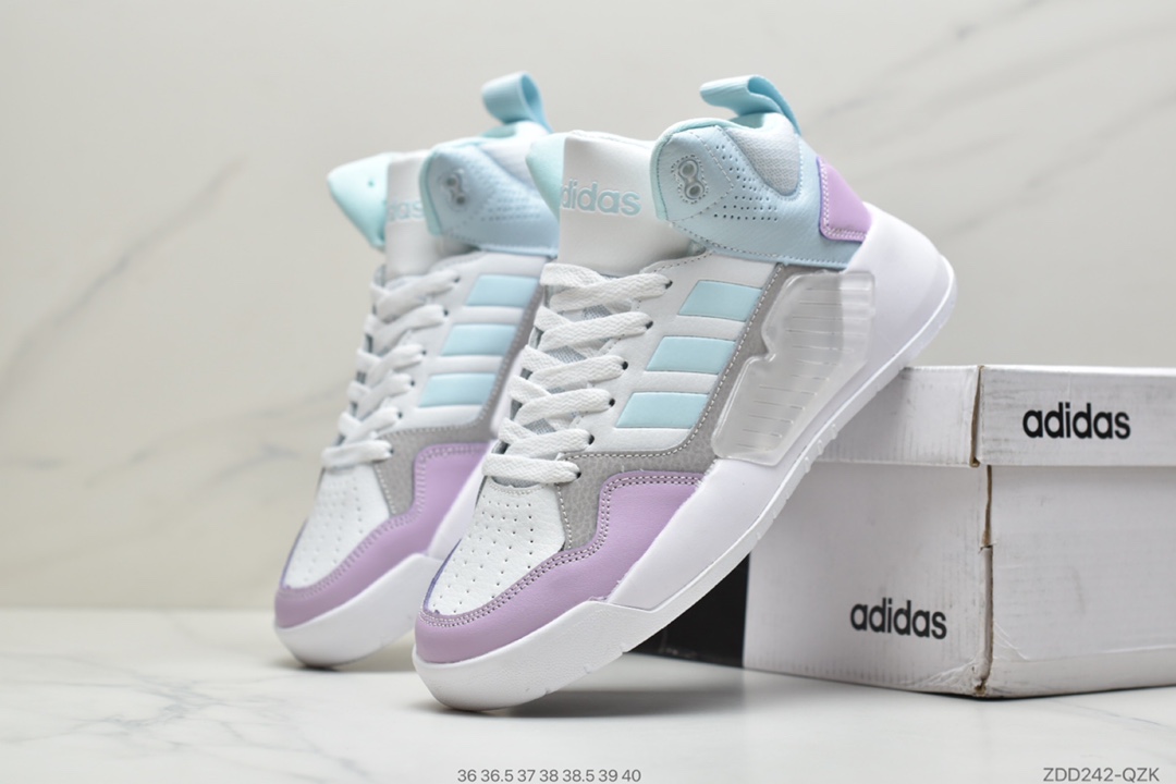 220 公司级阿迪达斯Adidas neo PLAY9TIS 2.0 高帮耐磨休闲百搭运动板鞋FX9613