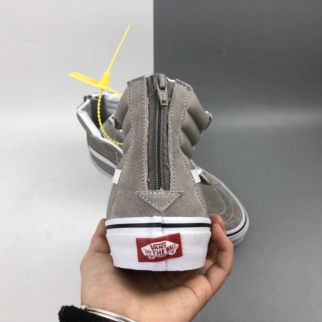 160 Vans Sk8-Hi Zip 联名款烟灰色经典拉链复古高帮休闲板鞋 VN0A32R3Q7S