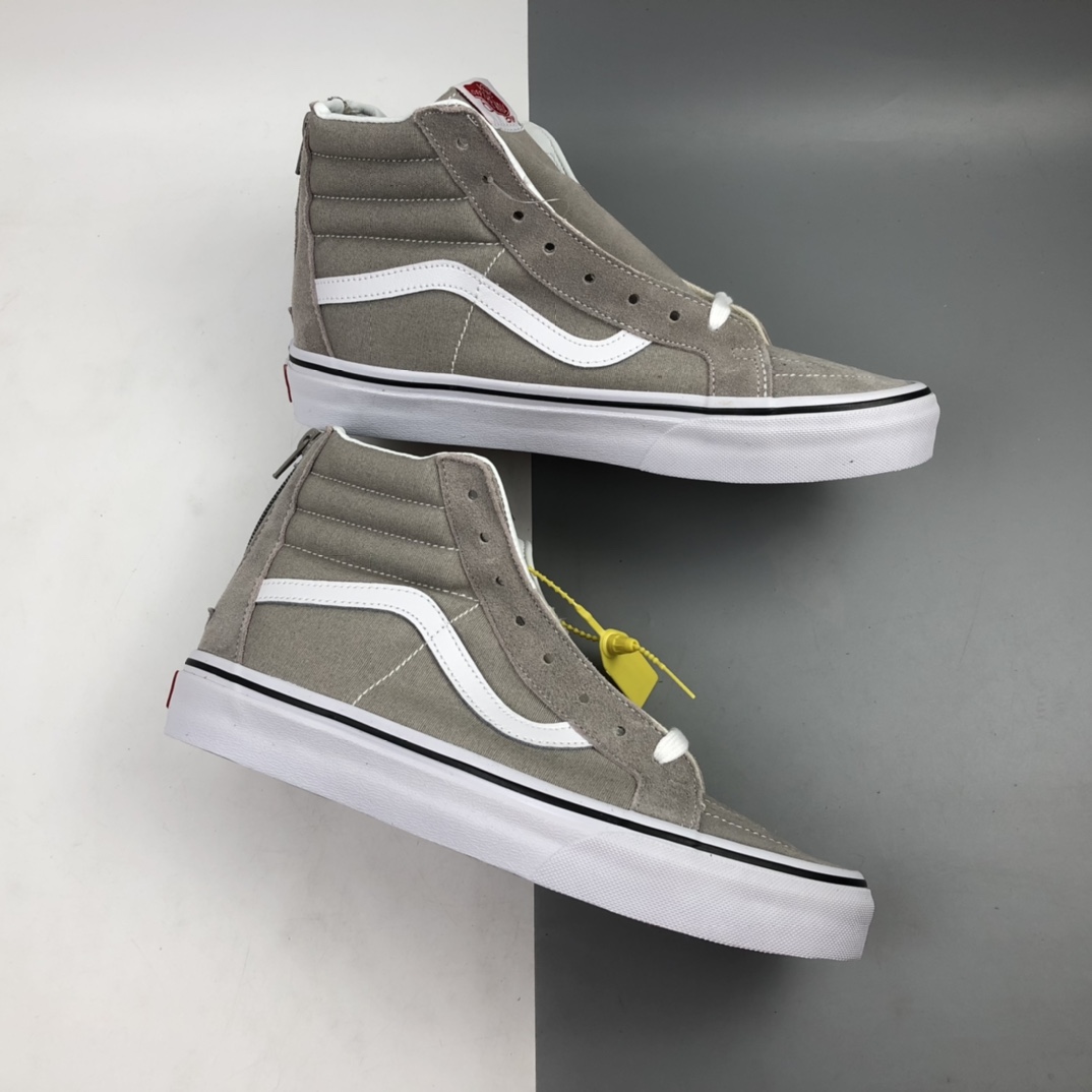 160 Vans Sk8-Hi Zip 联名款烟灰色经典拉链复古高帮休闲板鞋 VN0A32R3Q7S
