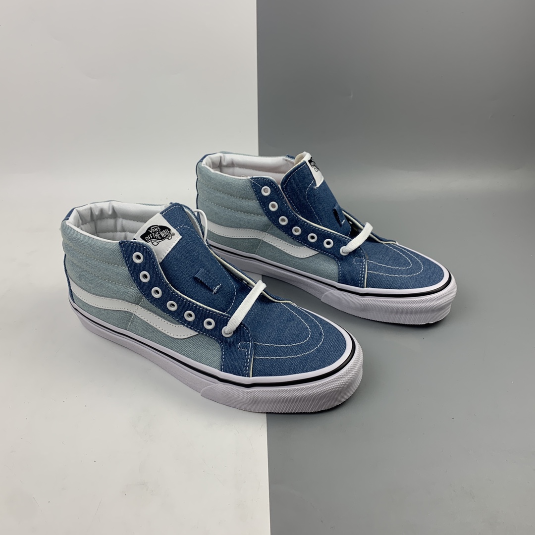 150 Vans Sk8-Mid 经典牛仔蓝中帮休闲板鞋 VN0A3MV8Q69