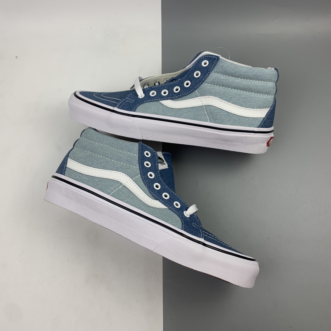 150 Vans Sk8-Mid 经典牛仔蓝中帮休闲板鞋 VN0A3MV8Q69