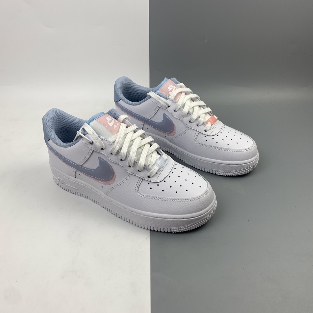 200 Nk Air Force 1 Low 空军一号低帮百搭休闲运动板鞋 白蓝粉 双勾 CW1574-100