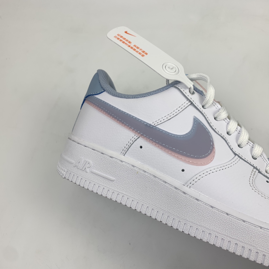 200 Nk Air Force 1 Low 空军一号低帮百搭休闲运动板鞋 白蓝粉 双勾 CW1574-100