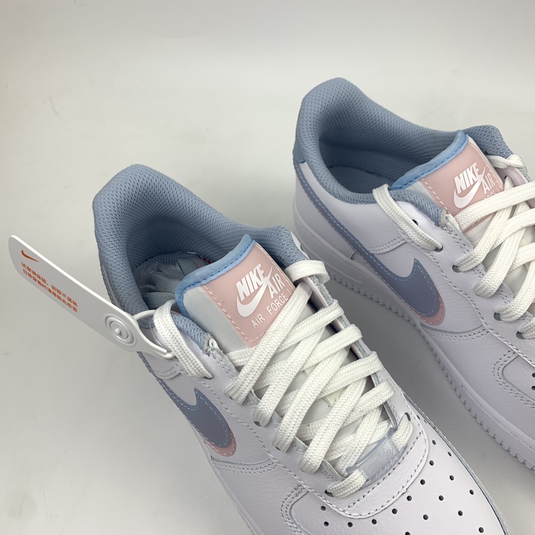 200 Nk Air Force 1 Low 空军一号低帮百搭休闲运动板鞋 白蓝粉 双勾 CW1574-100