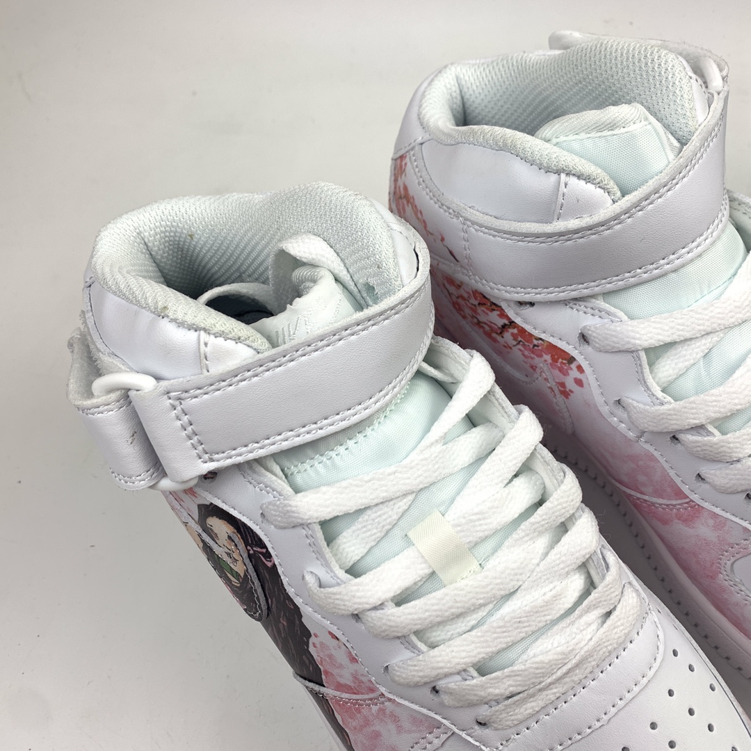 220 创意ID二次元定制 樱花少女x Nk Air Force 1 '07 Mid 空军一号经典中帮百搭休闲运动板鞋 AQ8020-601