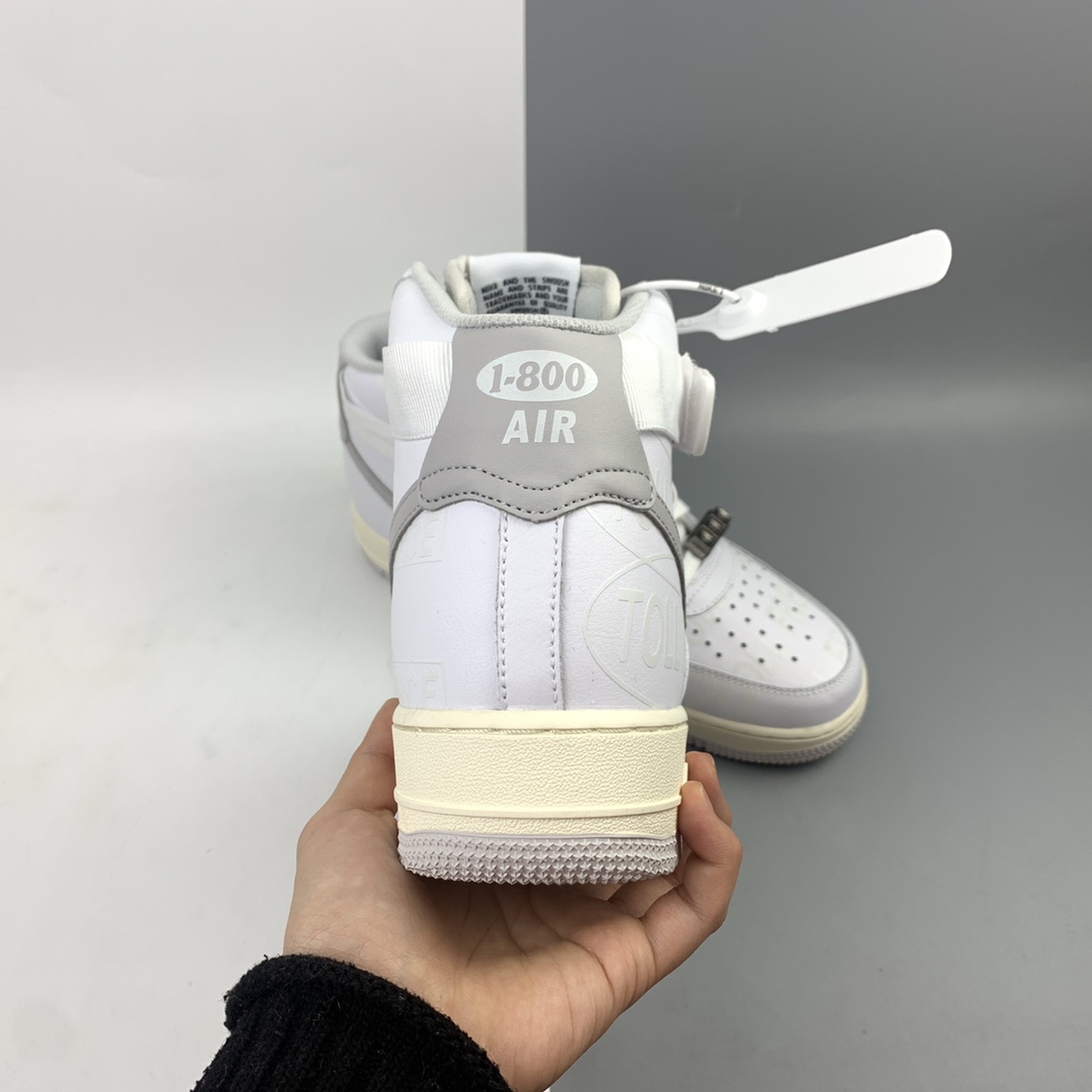 220 Nk Air Force 1'07 Premium ”Toll Free” 空军一号氧化做旧白色高帮休闲板鞋 CU1414-100