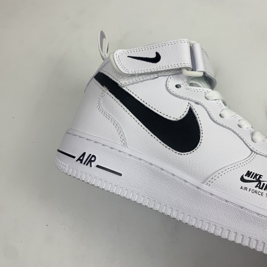 240 Nk Air Force 1 Mid Premium“Shadow grey” 空军一号全白配色侧面Logo3M反光中帮板鞋 CV3039-108