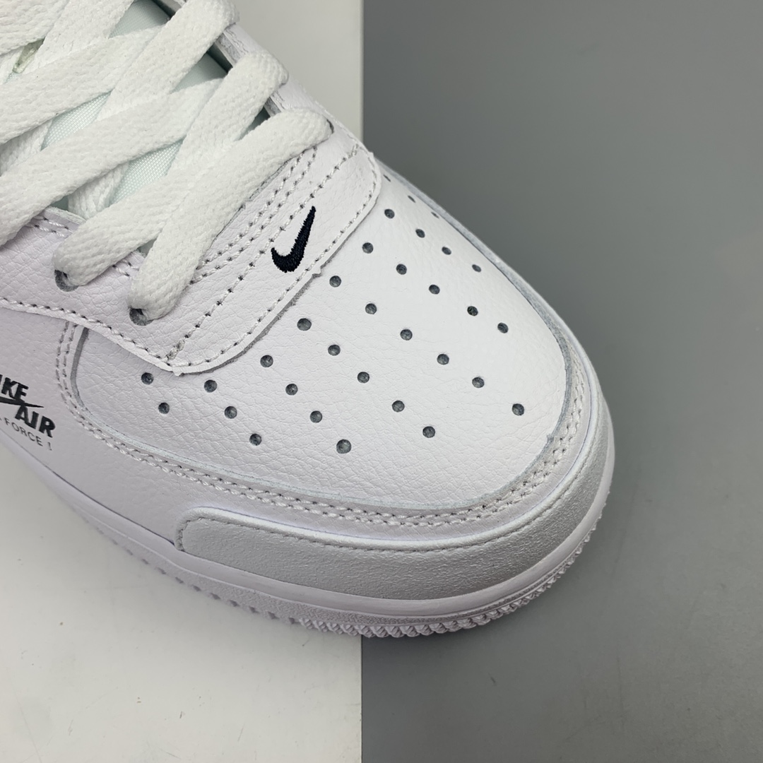 240 Nk Air Force 1 Mid Premium“Shadow grey” 空军一号全白配色侧面Logo3M反光中帮板鞋 CV3039-108