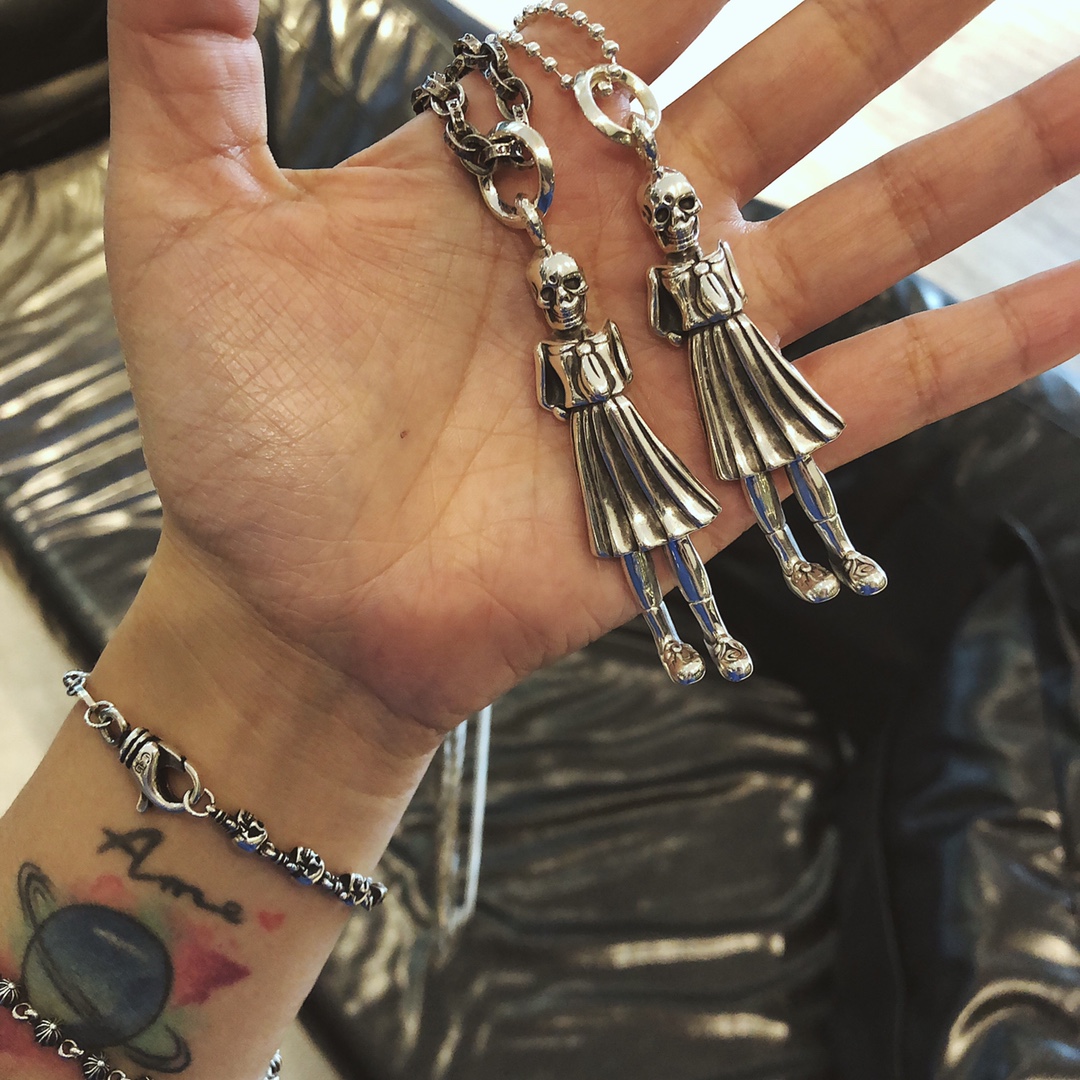 Chrome Hearts 新品上架𝐂𝐡𝐫𝐨𝐦𝐞 𝐡𝐞𝐚𝐫𝐭𝐬 克罗心 foti骷髅小姐项链
